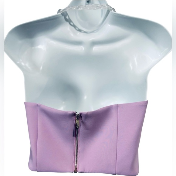 Marciano for Guess, Lilac Bustier Crop Top With Chain, Small - Picture 8 of 11